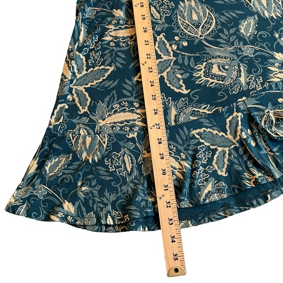 Free People "Hello Lover" Women's Size L/G Mini Dress Tunic Top Blue/Green/Cream - Picture 10 of 15